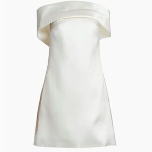 Elegant White Satin Dress